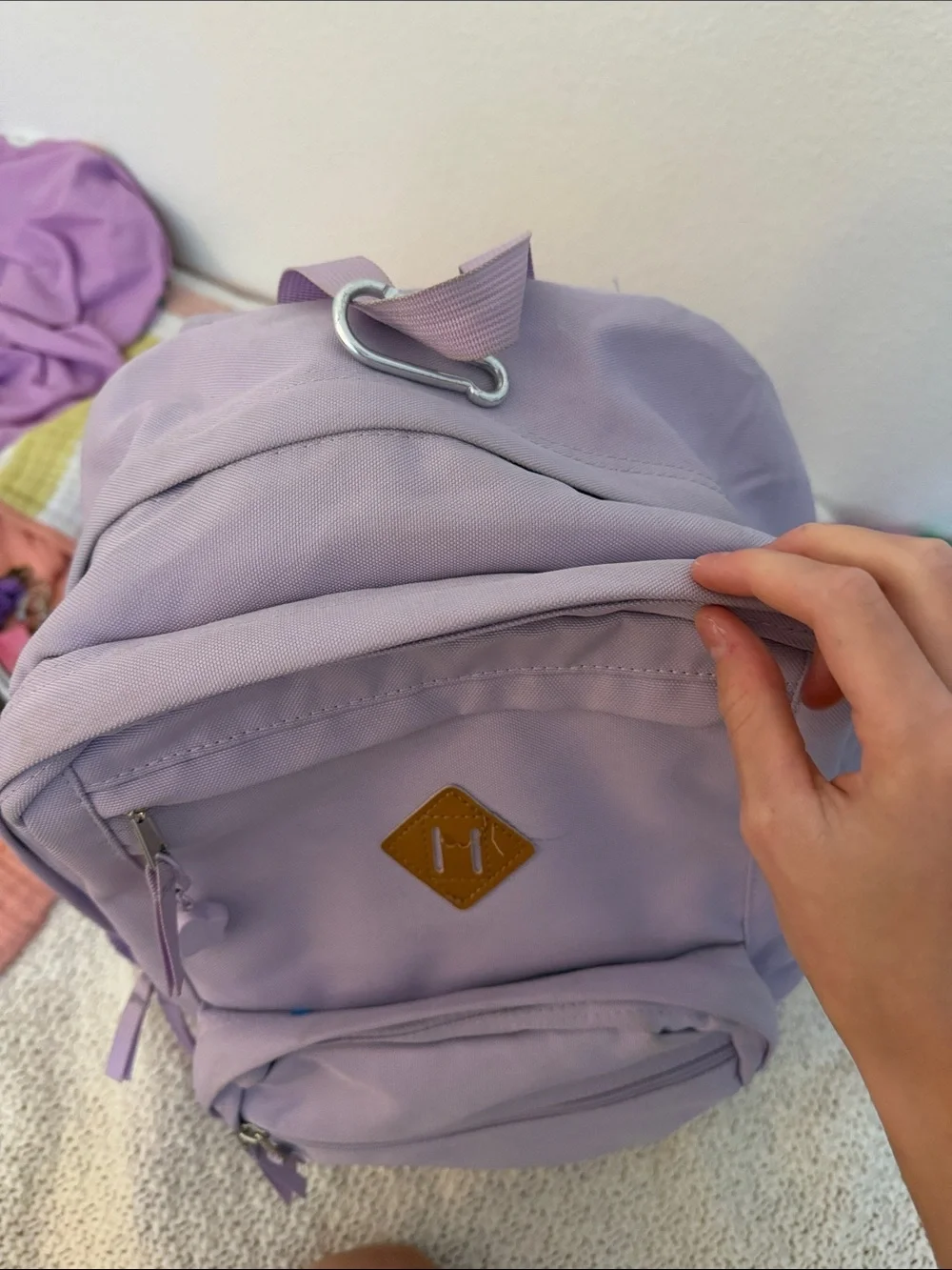 Light purple backpack